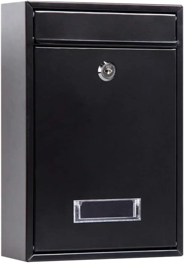 Cabilock Office Decor Wall Mount Mailboxes Letter Box: Newspaper Mailbox House Wall Decor with Lock Metal Post Box Galvanized Metal Bird Post Mailbox Lock Box