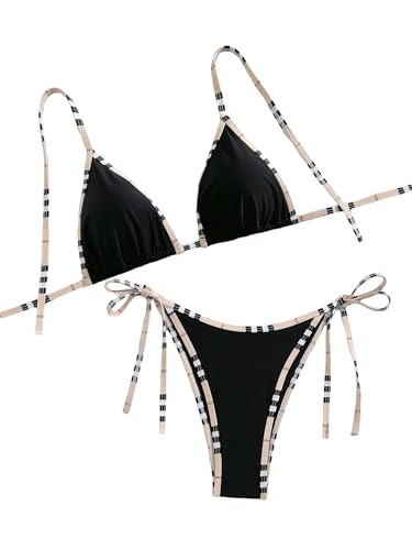 Women's Halter Textured Print High Waisted Bathing Suit Summer Bikini Set