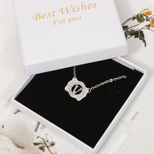 Belt Buckle Necklace Western Style Initial Letter Pendant Necklace, Decorative Belt Buckle Frame Design