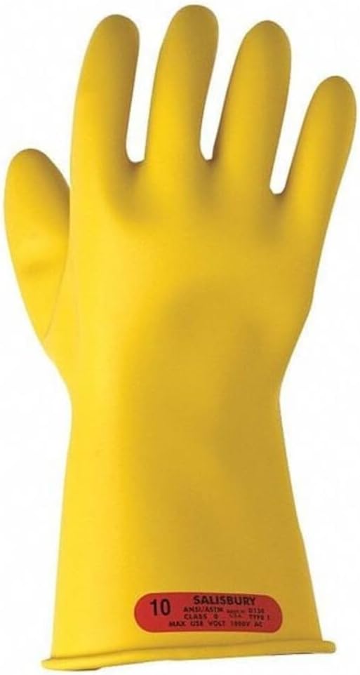 Salisbury Electrical Gloves, Class 0, Yellow, Sz10, PR