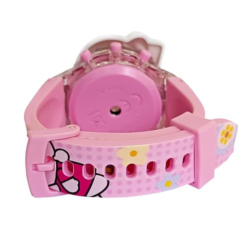Image of Brishti 3D Cartoon Character Multicolored Glowing Digital Light and Girl's Analogue Wrist Watch | Unique 3D Cute Cartoon Character on Strap | Soft Silicone Strap | Suitable for Age 3-12 Year Kids