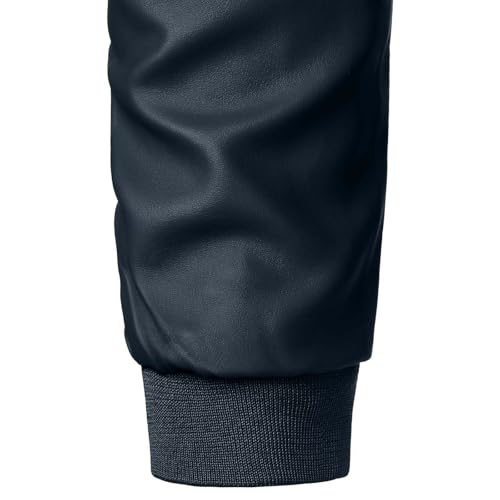 Man Long Sleeve Jacket Outfits for Mens Faux Leather Hooded Basic Fall Winter 2025 Fashion3