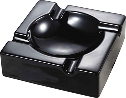 Visol Donovan Black Ceramic Cigar Ashtray for Patio Use