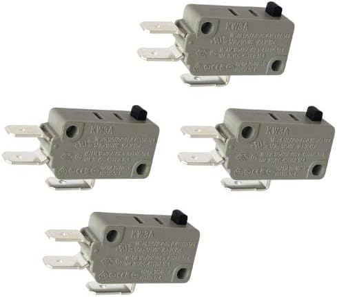 EXP480 Microwave Door Switch (NC - NO) Normally Closed/Open Replaces KW3A-16Z0-A200-76, W10211972, AP4357880, W10727360, 28QBP0496, W10330566, W10269457 (4 Pack EXP480)