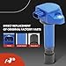 A-Premium (Blue) Set of 8 Ignition Coil Pack and Iridium Spark Plugs Compatible with Honda Civic 2006-2011 1.8L, Replace# 30520RNAA01, 099700101