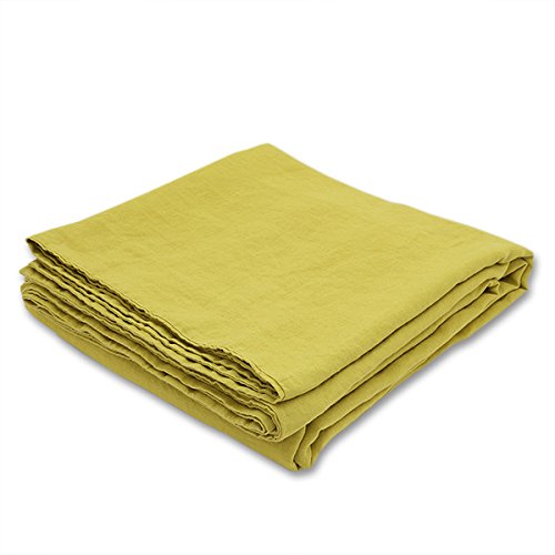 Edredón de cama lavado transpirable LinenMe citrino de 104 x 86 pulgadas contra el sudor nocturno