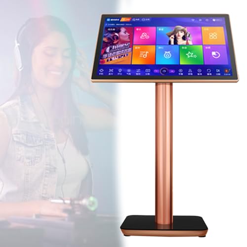 UWYTGF Karaoke Machine, 19.5 Inch Touch Screen, Phone/App Control Cloud Download Songs, Professional Karaoke Equipment KTV Singing Karaoke Player for Family Bar Home Party (Black 3TB)