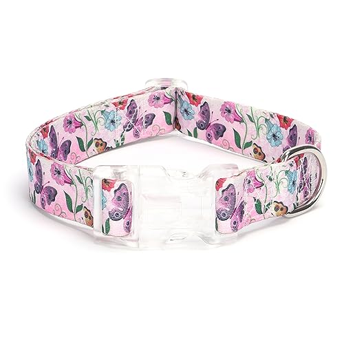 haoyueer Dog Collar for Small Medium Large Dogs Adjustable Soft Puppy Cats Collars Multicolor Patterns Collars for Dogs Girl Boy Puppy Walking Running Training (M
