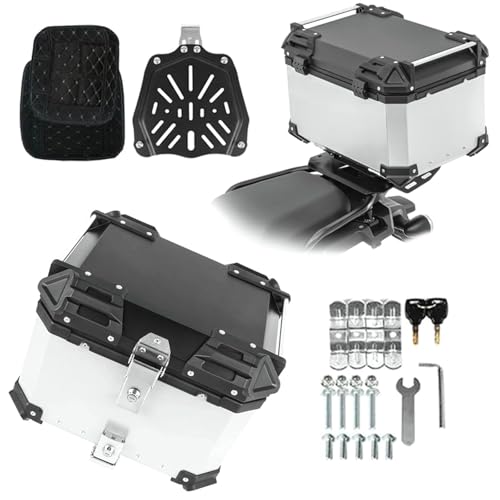 Coffre de rangement moto robuste 32L silver box étanche en aluminium