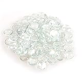 Glänzender, reflektierender Feuerglas-Kies, Feuersteine oder Perlen für Feuerstellen, Aquarien, Sukkulenten oder als Gartendekoration, 17-19 mm, 335 g. kristall