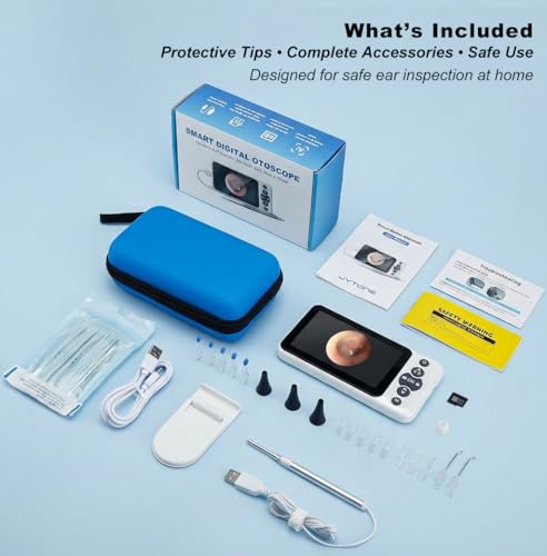 JYTONE Digital Otoscope with 4.5" HD Screen, Ear Wax Removal Tool Kit — view 4