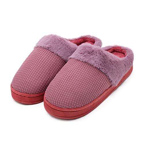 Image of VRITRAZ Women's Slip On Closed Toe Warm Winter House Clog Slipper (Pink, UK-6)