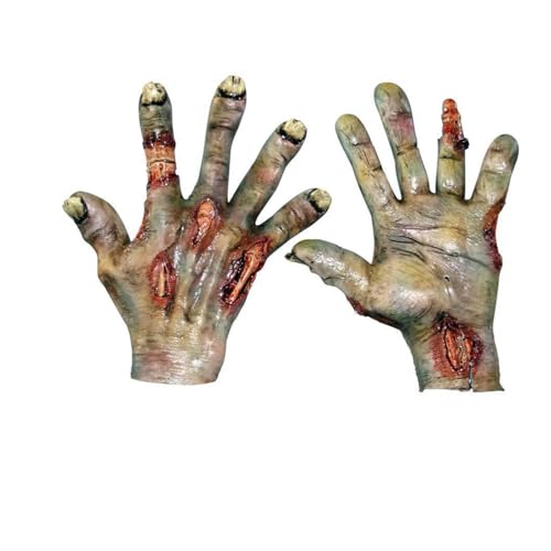 Clobeau Halloween Zombie Hands Gloves Latex Scary Bloody Monster Gloves Horror Copslay Beast Claw Masquerade Party Skeleton Gloves