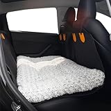 3.5' Thick Deluxe Plush Dog Bed Mat for Car, Comfy Dog Seat Cover, Pet Bed & Seat Cover Protector, Washable & Anti-Slip Travel Pet Mat, Fit for Backseat Extenders of Cars Trucks SUVs, 54' x 25”