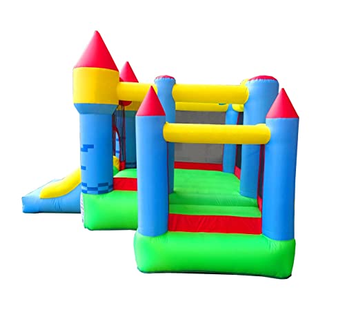 Backyard Kids Inflatable Bounce House With Slide For Kids - Backyard Inflatable Castle Bouncy House - Bouncer For Kids Complete Setup With Blower - 11.8' X 9.2' Play Area - 7.1' Tall #TOP6