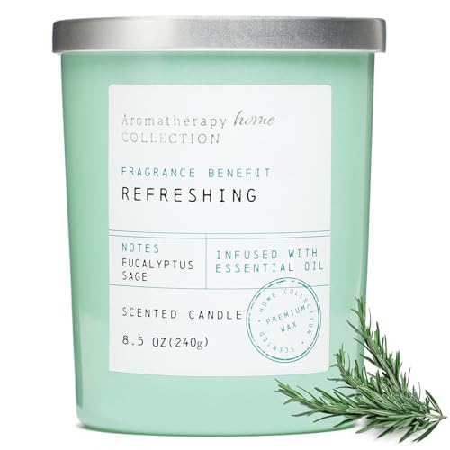 Eucalyptus & Sage Scented Candles - Summer Scented Candles, 8.5oz