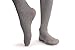 LissKiss Warm Striped Grey With Black Velvet Silicon Floral Garter 60 Den - Hold Ups