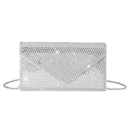 Image of Rhinestone Clutch Purse for Women, Sparkly Evening Handbag
