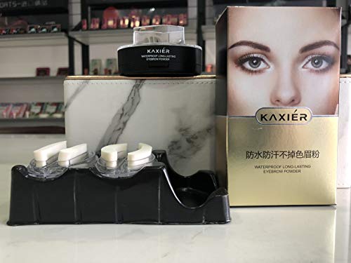 Taipo 3 Stencils Waterproof Eye Brow Stamp Perfect Eyebrow Power Seal Nature Delicate Shape Makeup Fashion Unique Brow Powder for Eyebrows Beginners Busy People (Dark Brown)