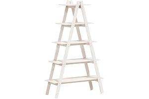 vidaXL 5-Tier Chic A-Shape Small Wood Shoe Rack