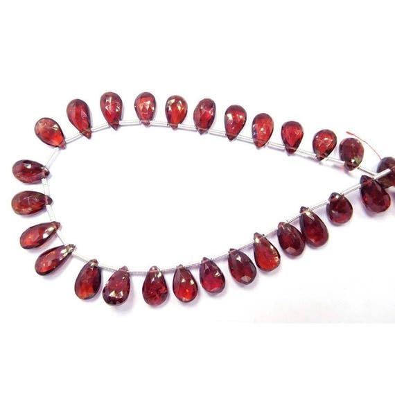 Garnat rouge naturel LKBEADS perles briolettes facettées haut de gamme pour création joaillerie