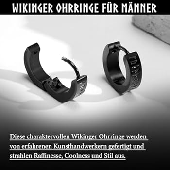 FLHEART Noorse Viking-hoepeloorring voor mannen