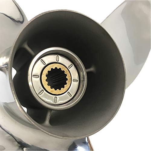Image of Stainless Steel Propeller 13 1 /2x15 14x17 14x19 14x21 13 7 /8X15 for DF70 /80 /90 /100 /115 /140 Suzuki Outboard 15 Spline Tooth RH