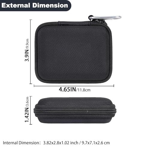 Image of Aenllosi Hard Carrying Case Compatible With Crucial X9 /X10 Pro 1TB /2TB /4TB External Hard Drive Portable SSD,USB 3.2 External Solid State Drive & USB Cable Organizer(Case Only), Black