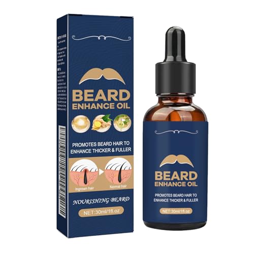 KOAHDE Soin Visage Barbe Homme,Huile De Croissance De Barbe,Huile Pousse Barbe,30MLL,1PC,Renforce et Hydrate,Ne Graisse pas et Pénètre Rapidement.