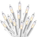 Joiedomi Christmas String Lights Indoor,100 Count Mini Warm Fairy Light Outdoor,21.4 FT Decor for Patio Dorm Classroom Bedroom Holiday Wedding Party Garland Birthday Valentines Day,White Wire