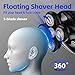 Bald Head Shaver,Electric Head Shavers for Bald Men, 5-in-1 Head and Face Grooming Kit, Waterproof Cordless Rotary Razor and USB Rechargeable,Gifts for Men