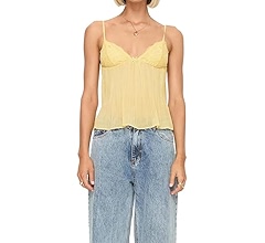 トップス HONEY MI HONEY tulle frill camisole HONEY MI HONEY】tulle frill camisole New