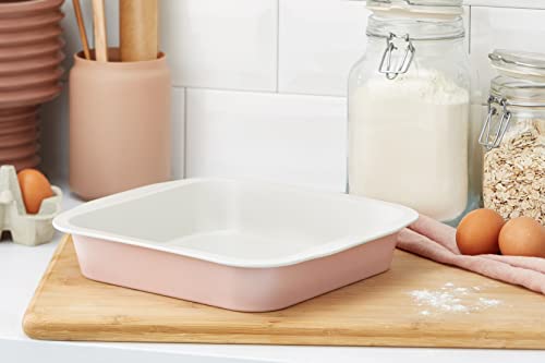 Dr. Oetker Brownie-Backform, Schokoladenkuchenform aus der Serie "Modern Baking - Retro Design" mit zweifarbiger, keramisch verstärkter Premium-Antihaftbeschichtung (Farbe: Rosa/Creme), Menge: 1 Stück - Image 6