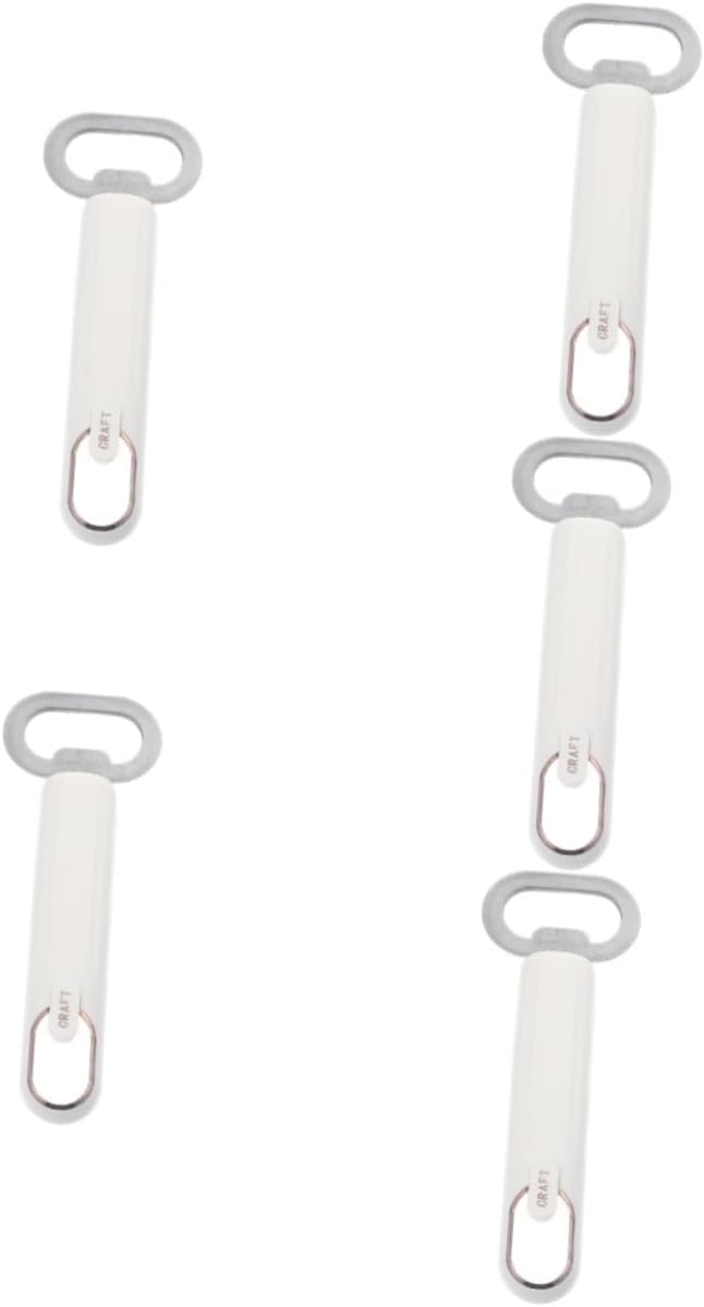 4pcs Bottle Opener Garage Door Openers Beer Jar Opener for Weak Hands Jar Opener Can Opener Manual Safety Can Opener Can Openers White Dad Soft Drink Gift Stainless Steel (Whitex5pcs 15X5.5CMx5pcs)