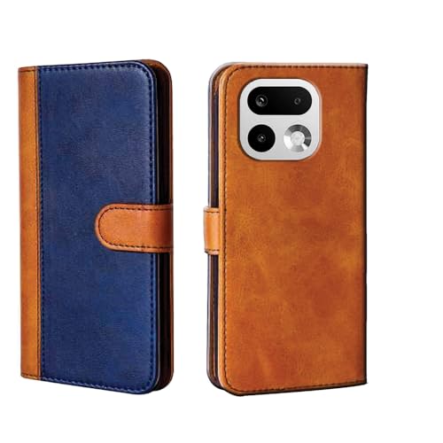 Image of amazon basics Realme 16 Pro Plus 5G Flip Cover | Card Pockets Wallet & Stand | Flip Cover for Realme 16 Pro Plus 5G (Beige and Blue)