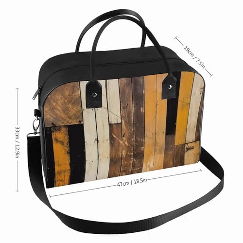 Duffle Bag for Travel Tote Bag Crossbody Bags Rustic Wooden Printed Gym Bag Shoulder Bag Travel Handbag for Men Women2