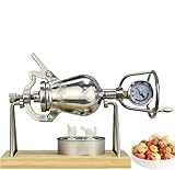 Palomitas de maíz de alta presión, máquina de inflado de arroz, mini máquina de palomitas de maíz con válvula de seguridad y base de madera. Perfecto para jugar al aire libre y como regalo para amigos