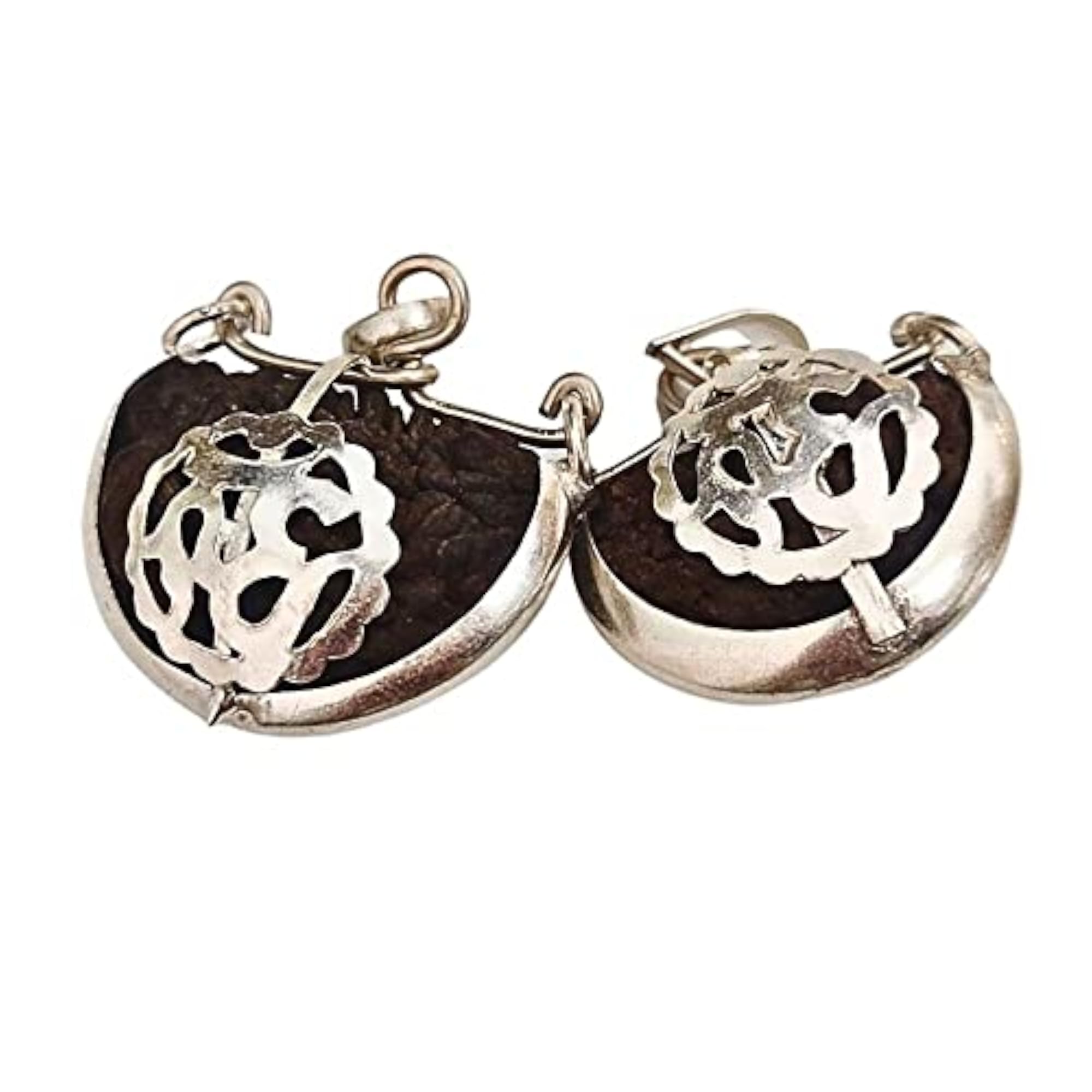 1 Mukhi Nepali Om Rudraksha Silver Plated Pendant, Spiritual Healing
