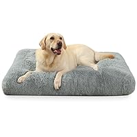 KSIIA Washable Dog Bed, Plush 90 x 60 cm, Non-Slip Base Dog Mat for Large, Medium Dogs, Khaki KSIIA Washable Dog Bed, Plush 90 x 60 cm, Non-Slip Base Dog Mat for Large, Medium Dogs, Khaki