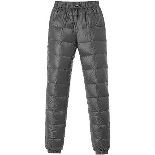 Tapasimme Men's Winter Warm Loose Utility Down Pants Sassy High Waisted Nylon Compression Snow Trousers (X-Small, Dark Gray) by Tapasimme - Used condition - US$19.76