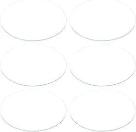 6 peças de lentes de cristal de vidro, 43,5 mm de diâmetro. 1,1 mm de espessura da borda dupla cúpula redonda transparente peças de reposição de vidro para relógio relojoeiro substituição de lente de