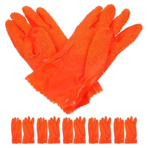 Guantes de goma impermeables BETOOKY para limpieza de drenajes, diseño flexible de alta seguridad