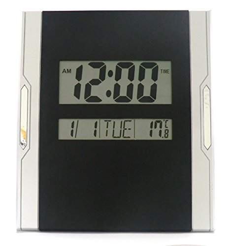 Reloj Digital Negro LCD Multifuncional de Escritorio – Idea Regalo