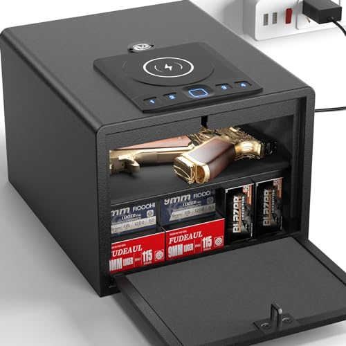 Biometric Gun Safe, Smart Safe and Wireless Charging Gun Safe