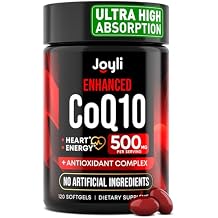 High Absorption CoQ10 500MG - Co Q 10 Supplement 120 Softgels for Heart Health&Energy Production - Enhanced CoQ10 Nutritional Supplements with Coenzyme Q10 - Alternative to Coq 10 400mg softgels