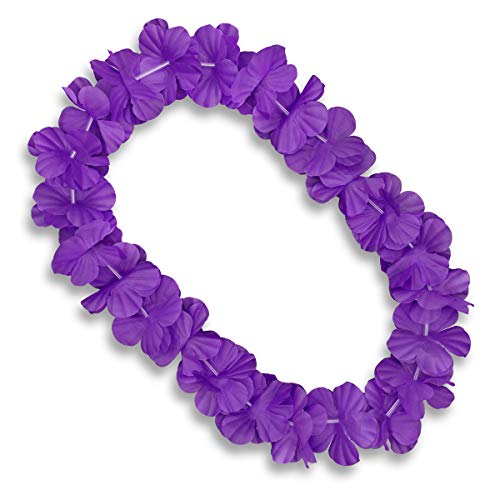 Set of 12 Non-Light-Up Purple Leis Flower Necklaces by FlashingBlinkyLights