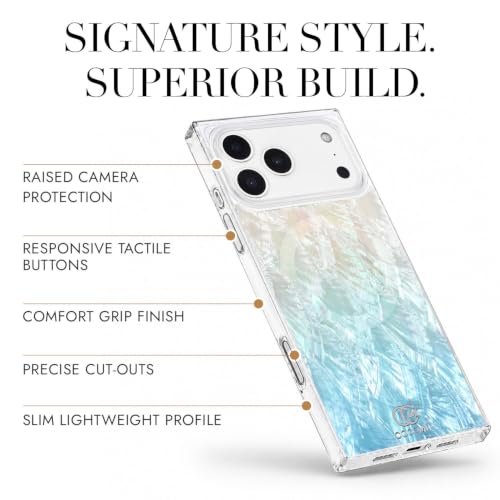 Image of COCOMII Rectangle for iPhone 18 Pro Max /17 Pro Max Case, Turquoise Pearl