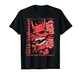 Demon Face Skull Japanese Art Devil Oni Harajuku Aesthetic T-Shirt