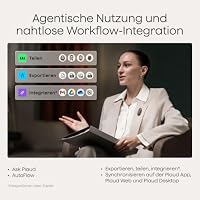 Plaud NotePin S KI Diktiergerät mit Aufnahmetaste 4 Zubehörteile (Grau) – Ansicht 7