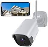 Caméra Surveillance WiFi Extérieure, IP66 Caméra WiFi 1080P pour La Sécurité à Domicile, Caméra de Surveillance Extérieure WiFi avec Détection de Mouvement PIR, Audio Bidirectionnel